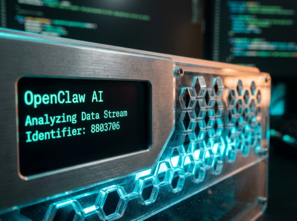 ClawAir OLED display closeup